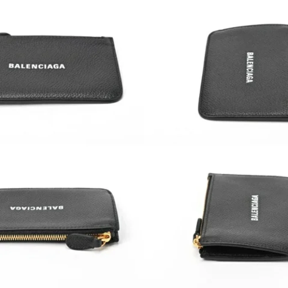 Balenciaga Vintage Pre-owned Leather wallets Black Dames