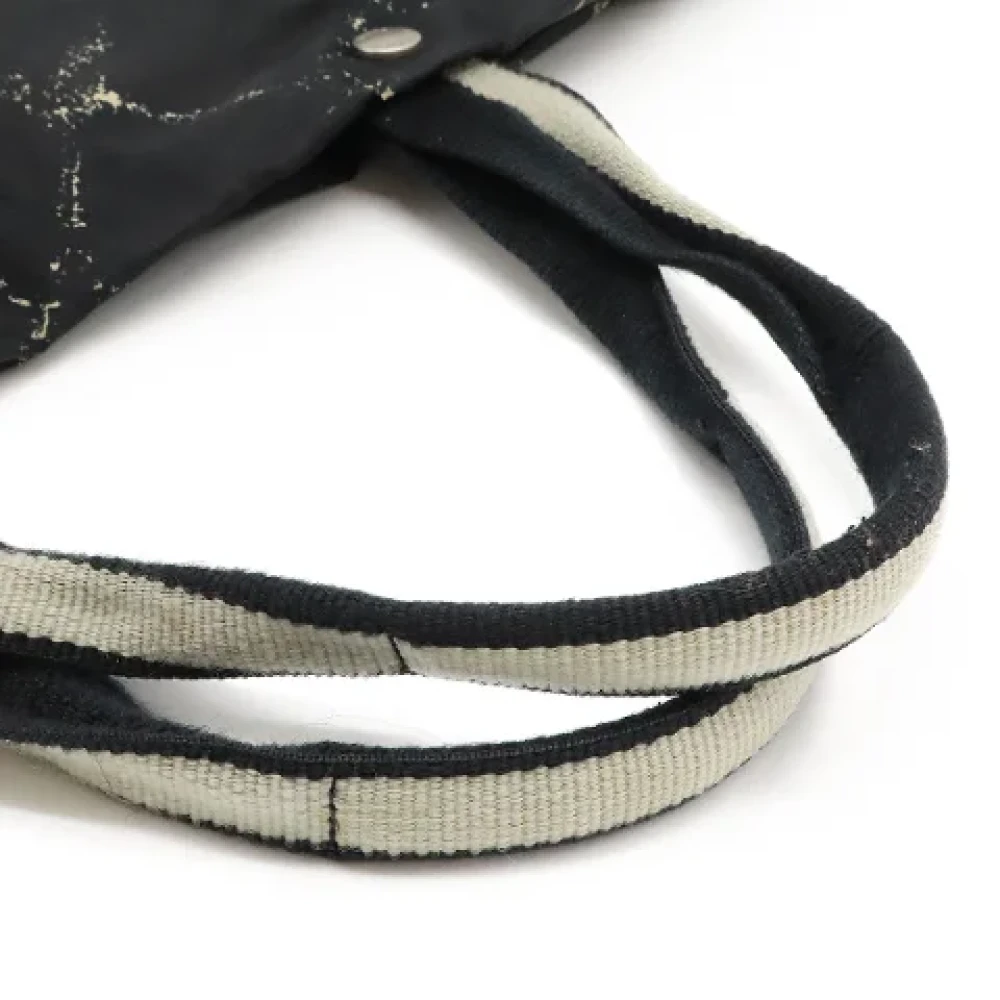 Chanel Vintage Pre-owned Canvas shoulder-bags Black Dames