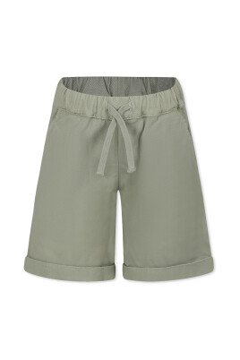 green-cotton-blend-elegant-shorts