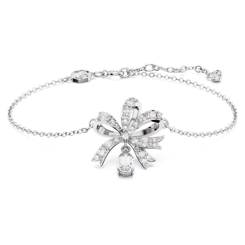Swarovski Women's White Hyperbola Bow Bracelet - Bracelets - One Size - Accessories