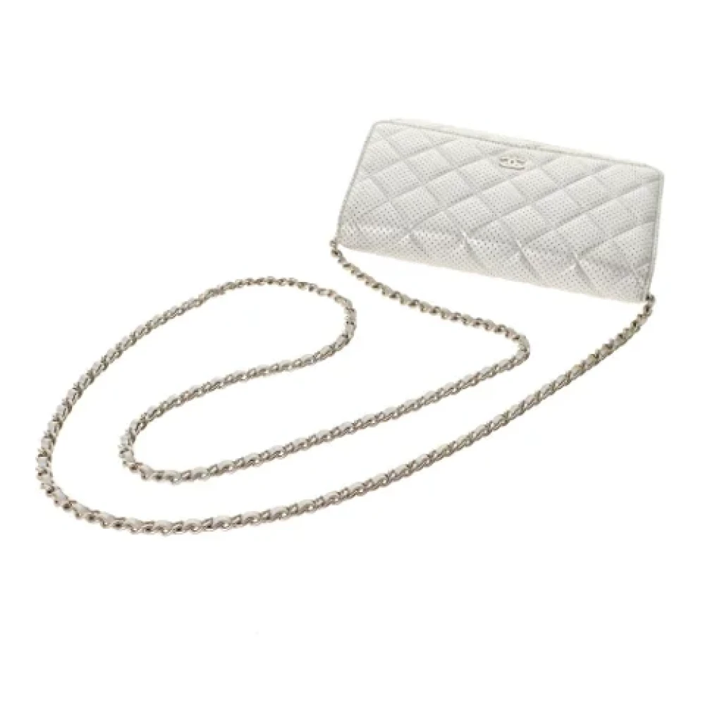 Chanel Vintage Pre-owned Leather chanel-bags Gray Dames