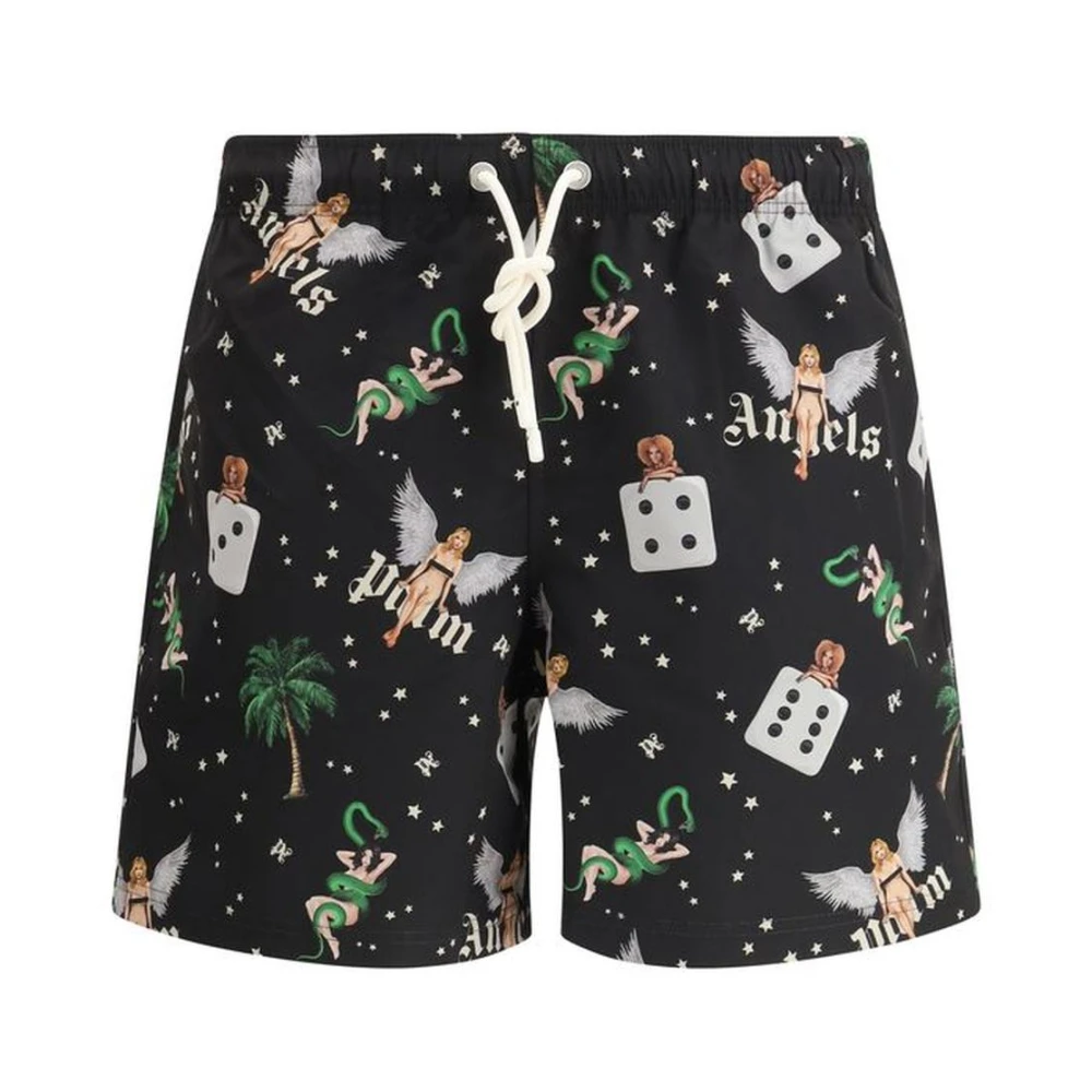 Palm Angels Retro Pin Up Zwemshorts met Zakken Multicolor Heren