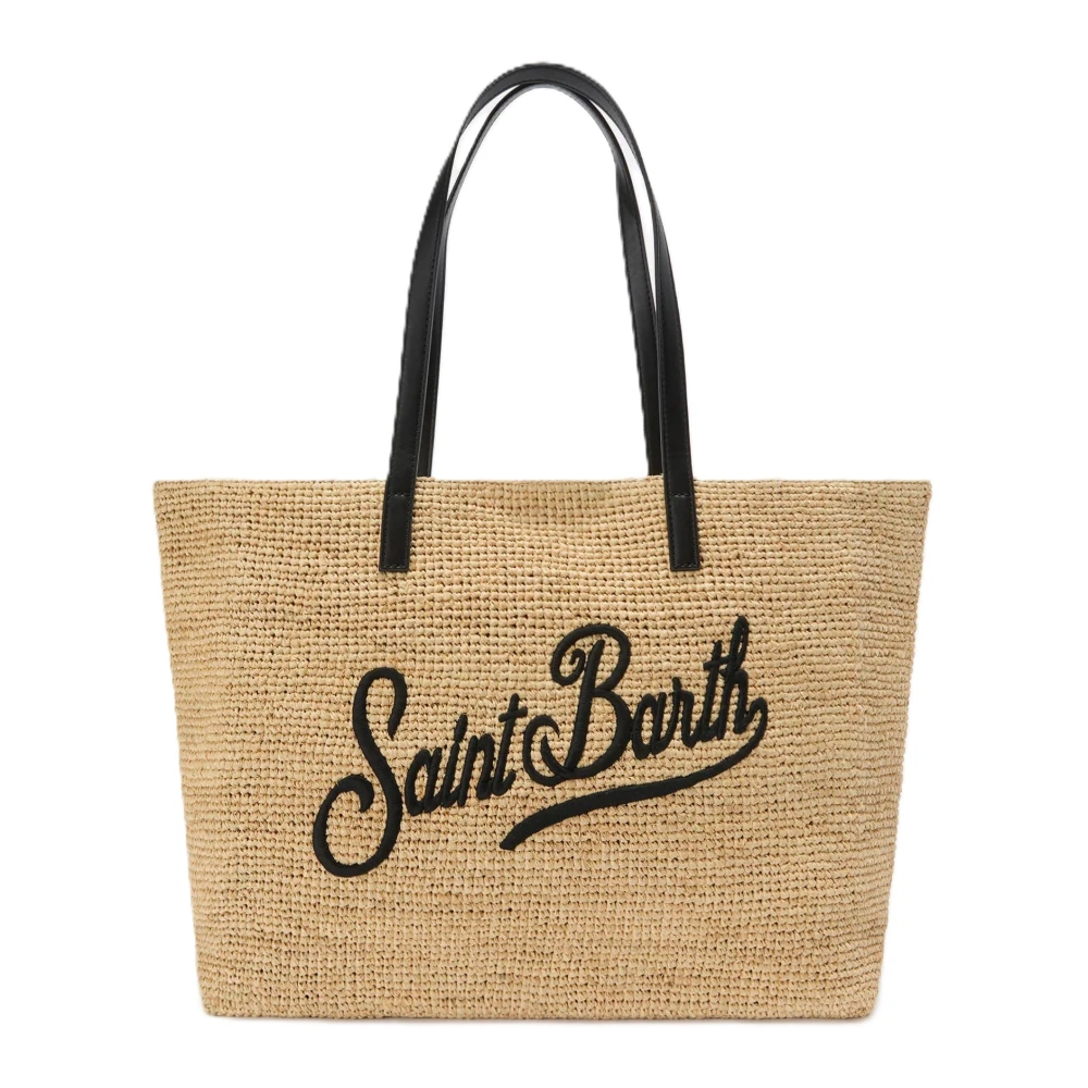 Mc2 Saint Barth Women's Yellow Raffia City Shoulder Bag - Shopping Bags - One Size - Bags