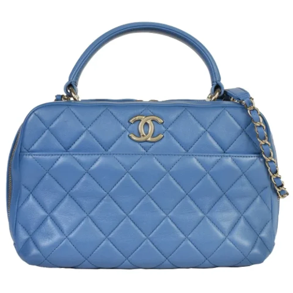 Chanel Vintage Pre-owned Suede handbags Blue Dames