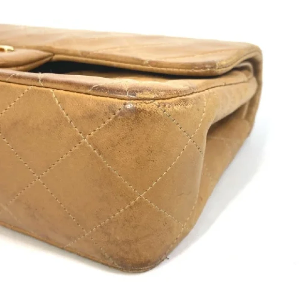 Chanel Vintage Pre-owned Leather chanel-bags Beige Dames