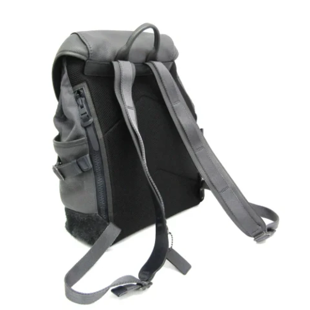 Coach Pre-owned Suede backpacks Gray Dames