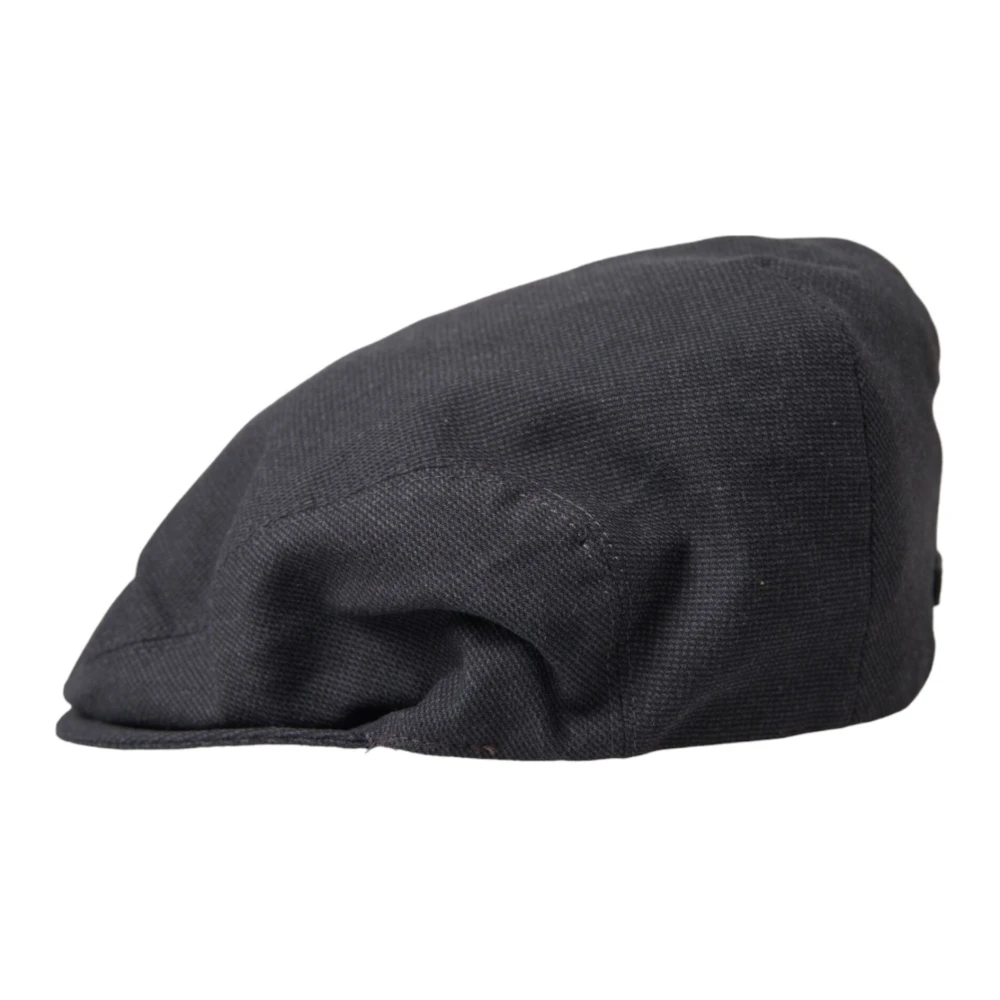 Dolce & Gabbana Grijze Katoenen Newsboy Cap Gray Heren