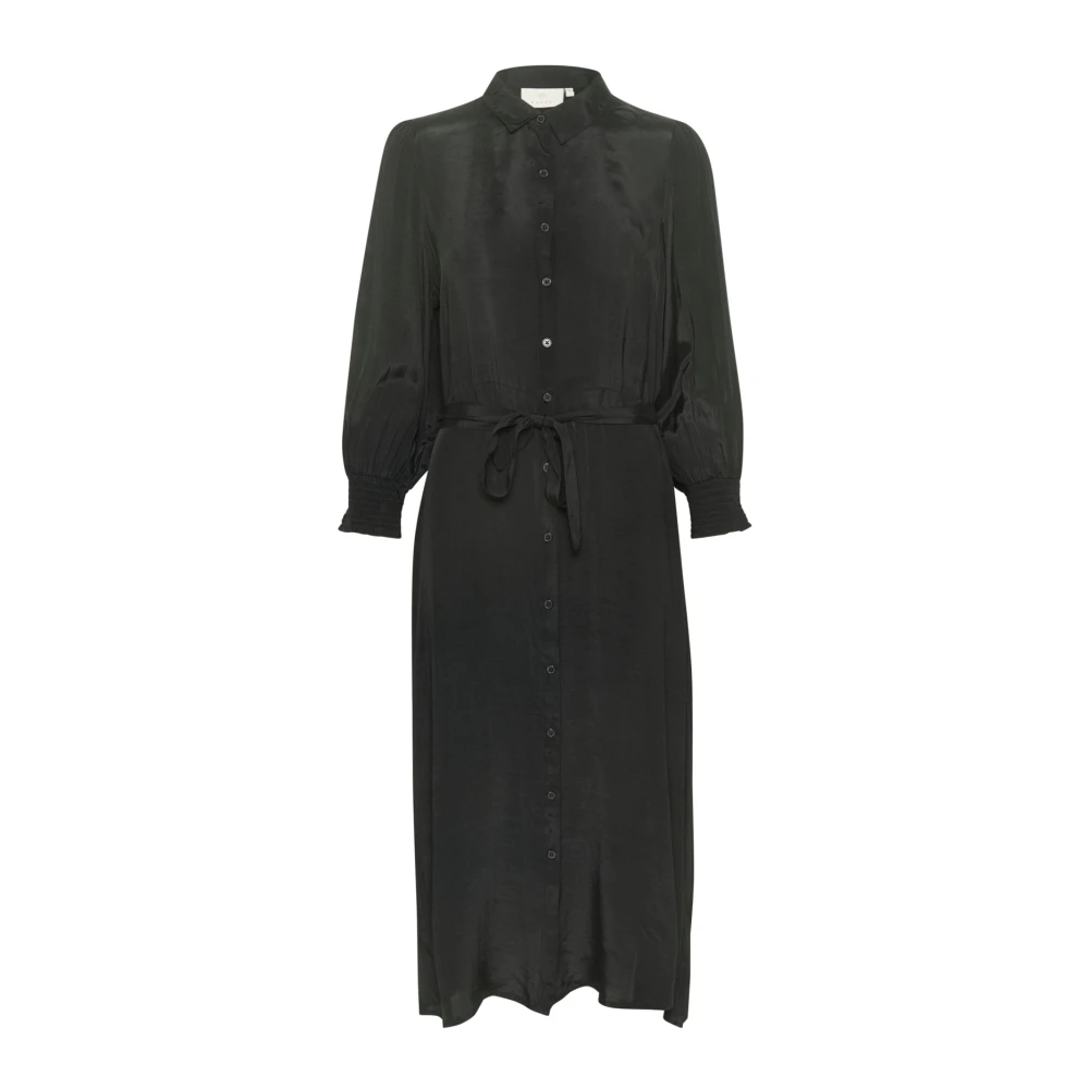 Kaffe Black Kaemine Oline Dress - Female - Shirt Dresses - M - Dresses