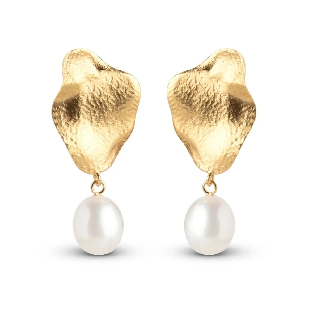 Goldene Perlenohrringe, Elegante Wahl für den Alltag - ENAMEL Copenhagen - Modalova
