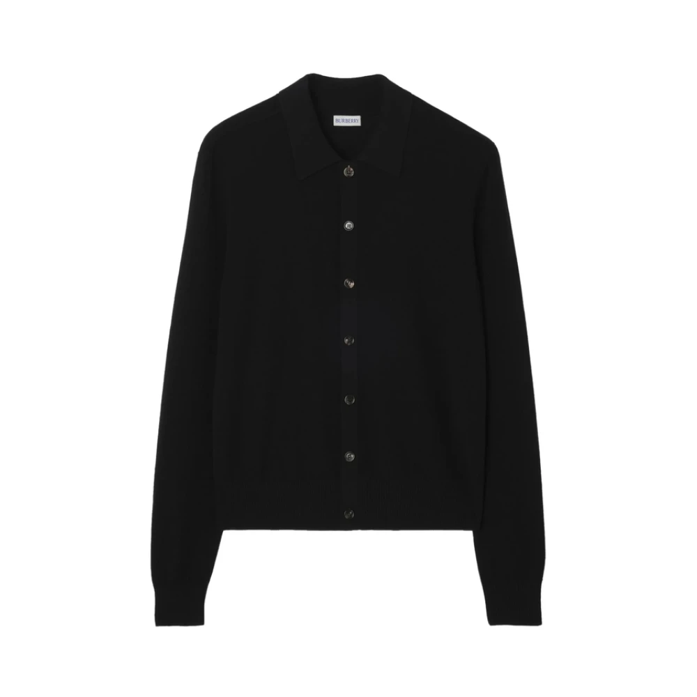 Burberry Black Collared Cardigan - Male - Cardigans - 2XL - Knitwear