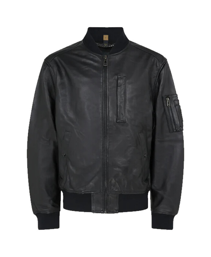 aged-leather-black-bomber-jacket