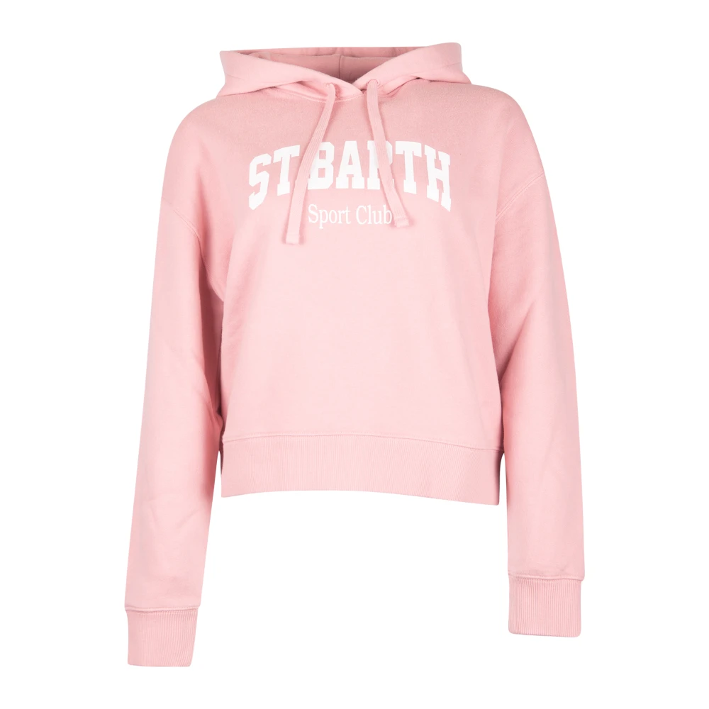 MC2 Saint Barth Roze hoodie met St. Barth-logo Pink Dames