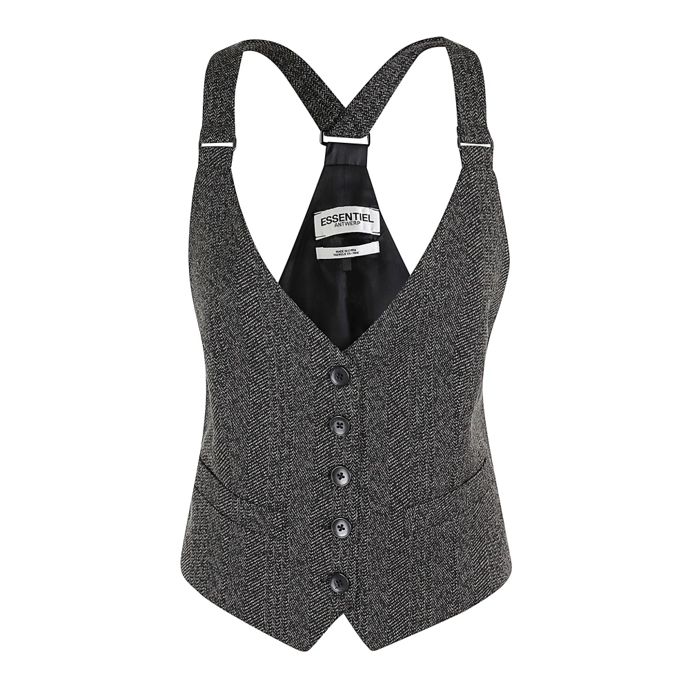 Essentiel Antwerp Elegante Vest voor Stijlvolle Look Black Dames