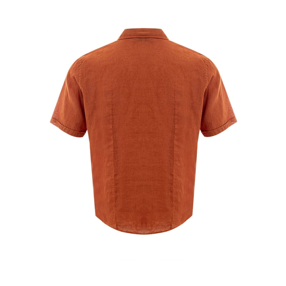Gran Sasso Elegant Bruin Linnen Overhemd Brown Heren