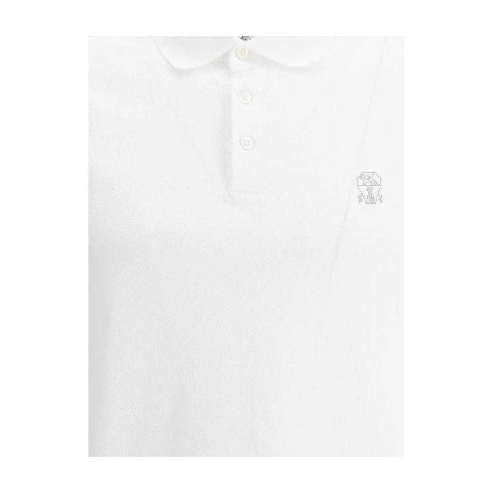 BRUNELLO CUCINELLI Tijdloos Poloshirt White Heren