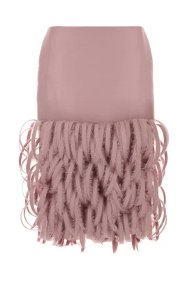 Fluffy Feather Pencil Skirt