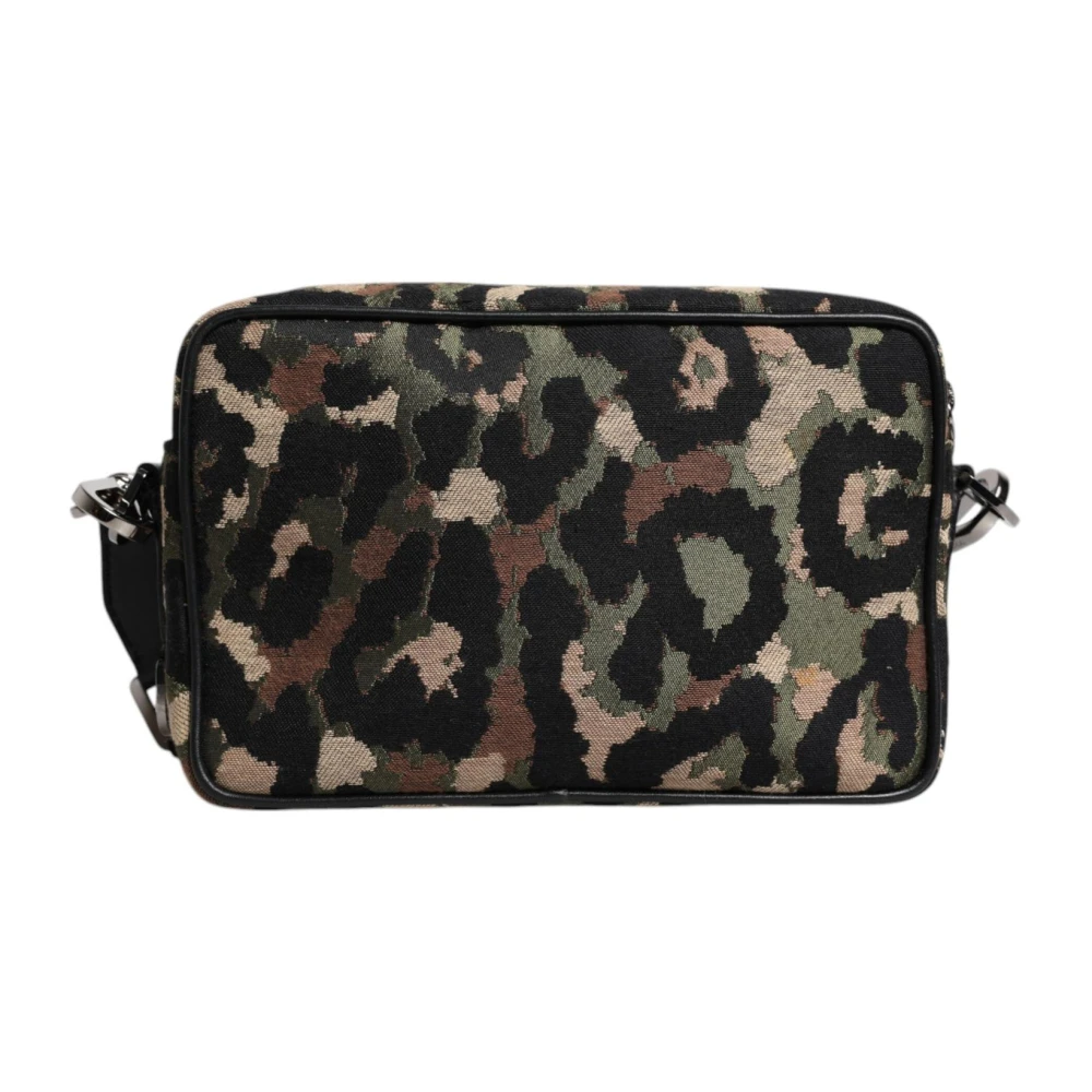 Dolce & Gabbana Leopard Jacquard Crossbody Tas met Afneembare Band Multicolor Dames
