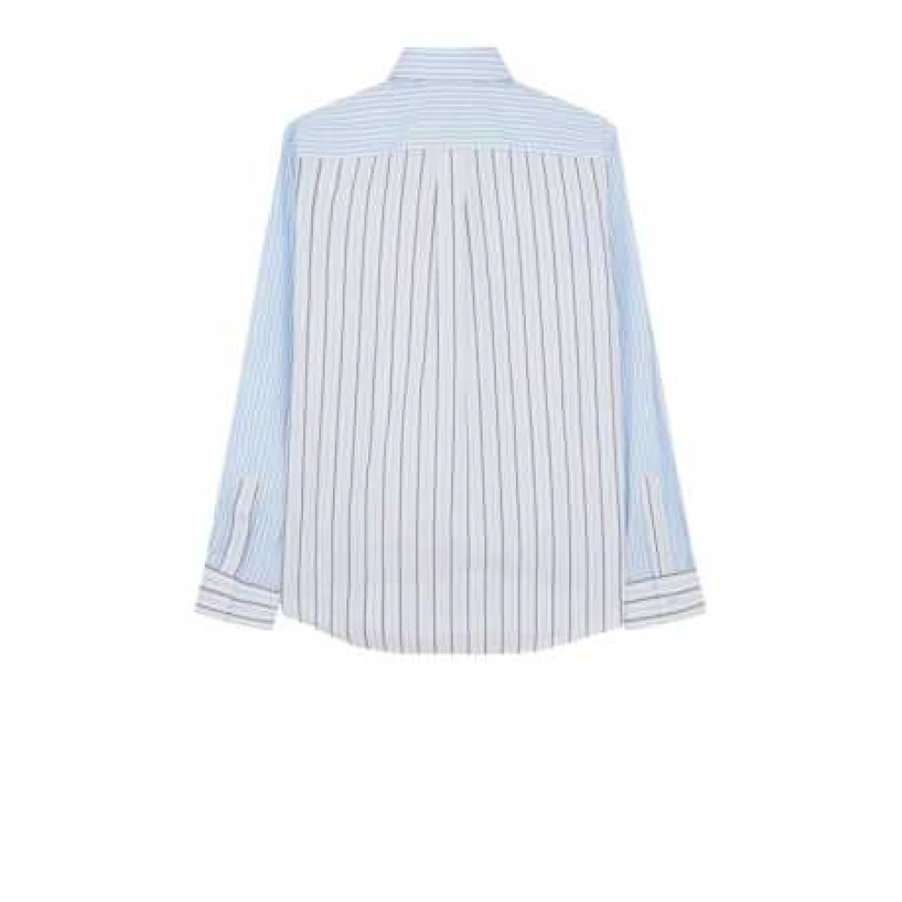 Paul Smith Blauw Wit Pruim Gestreept Overhemd Blue Heren