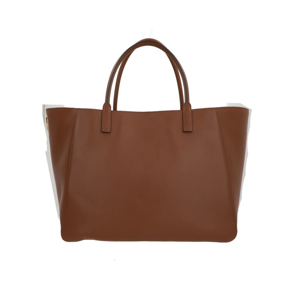 Valentino Garavani Bruine gladleren tote tas Brown Dames