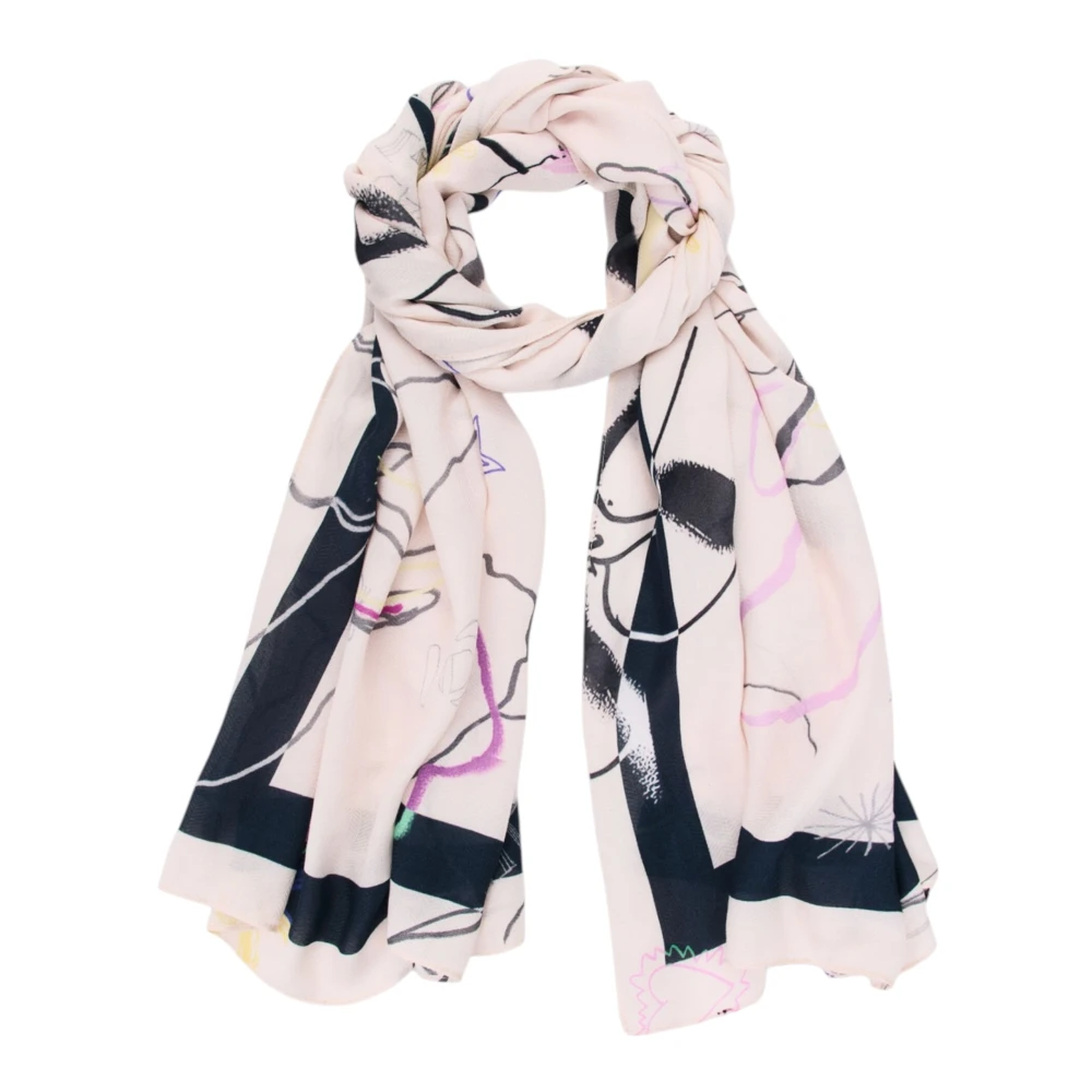 Desigual Donna Beige Donne, Sciarpa, Lyra, - Immagine 4
