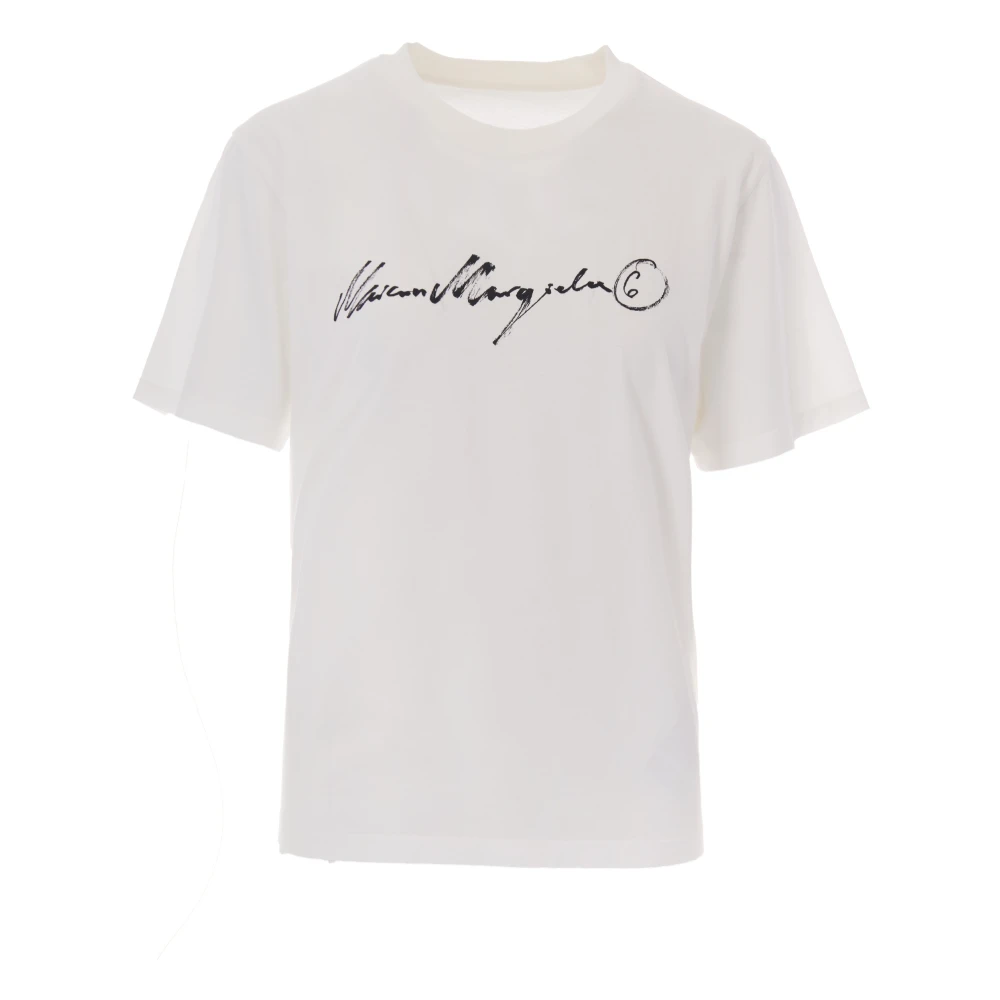 Mm6 Maison Margiela Mujer Blanco Camisetas, Talla: M