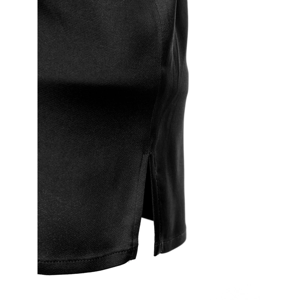 drykorn Satin Top met Dunne Bandjes Black Dames