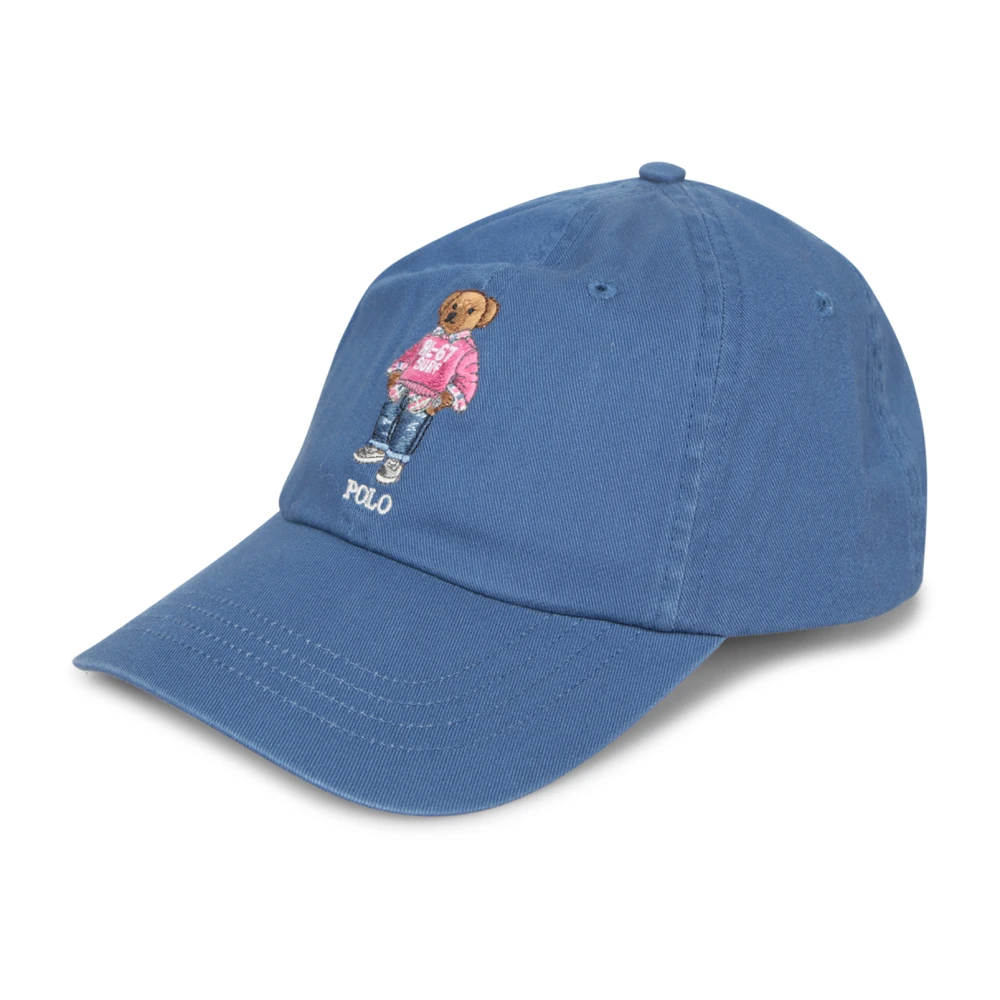 Polo Ralph Lauren Blauwe Teddy Geborduurde Baseballpet Blue Heren