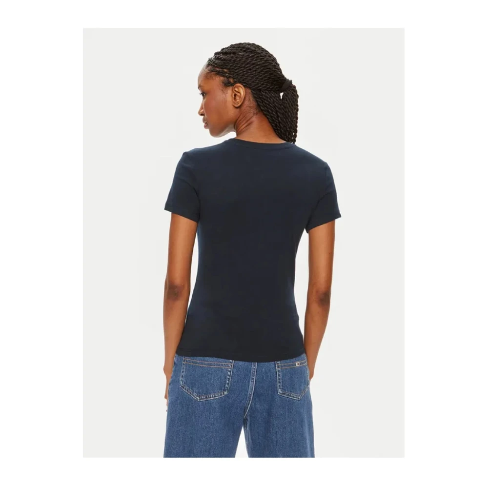 Tommy Jeans Slim Fit Logo Print T-Shirt Blue Dames
