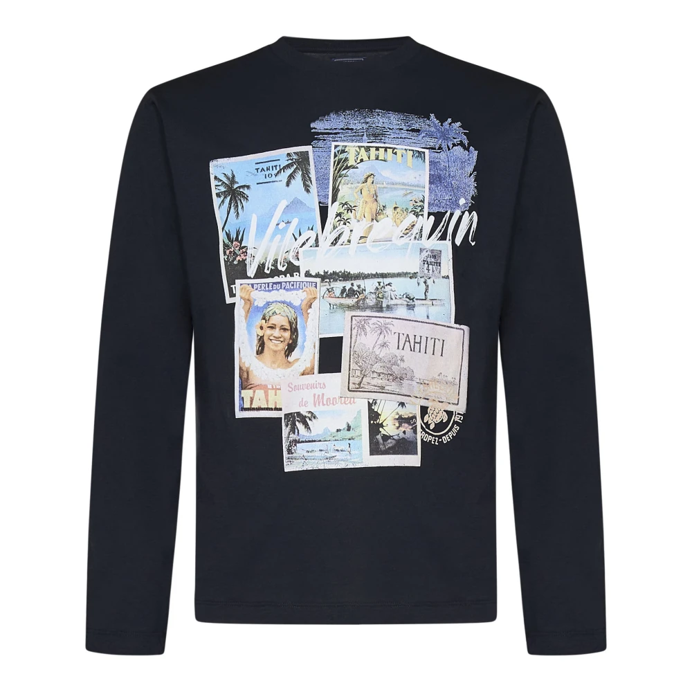 Vilebrequin Vintage Print Blauw T-shirt en Polo Blue Heren