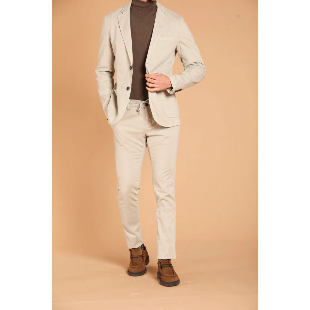 Mason's Slim Fit Jogger Chino Broek Grijs Gray Heren