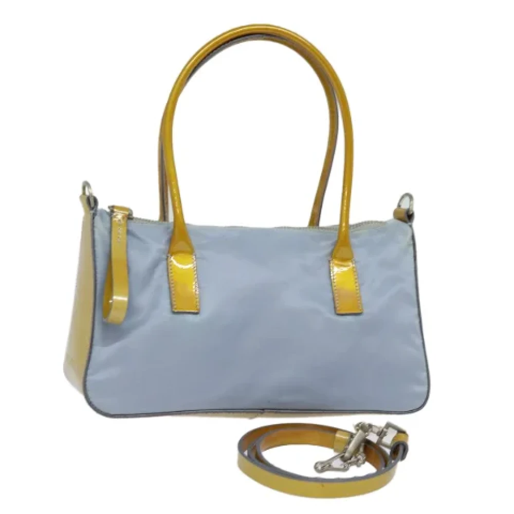 Prada Vintage Pre-owned Nylon handbags Blue Dames