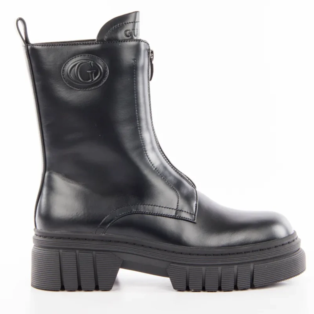Guess - Annia Damen Schwarze Leder Stiefeletten - Shoes - Damen - Schwarzk - 37 Eu - Bild 3