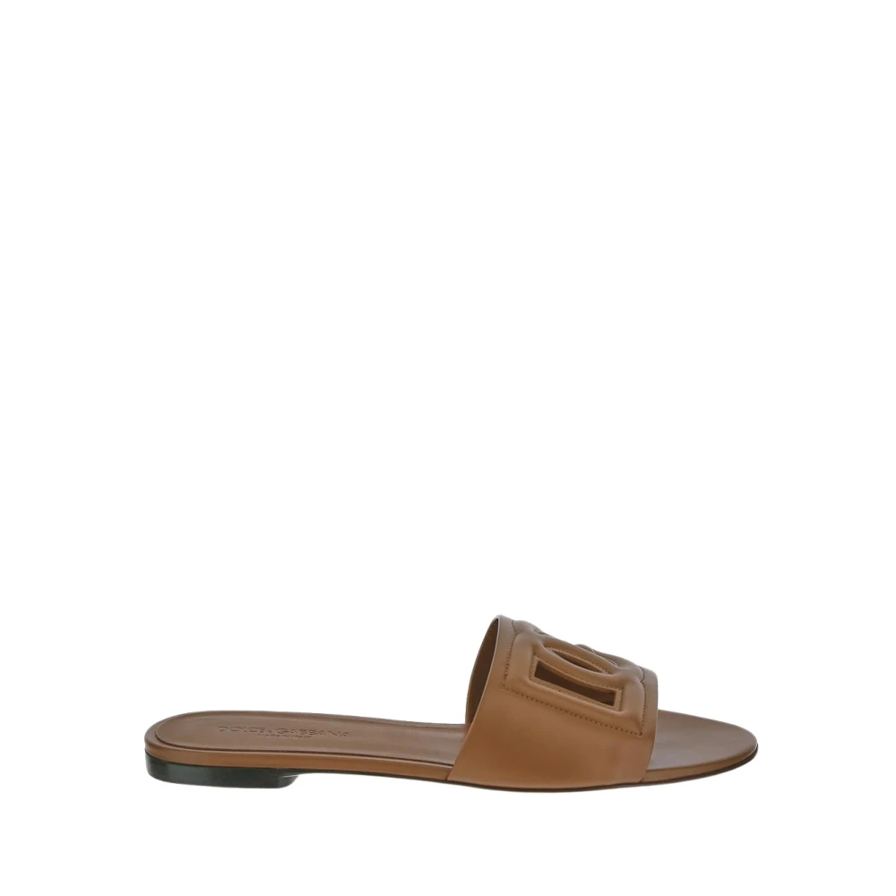 Dolce & Gabbana Dam Slide Skor Brown, Dam