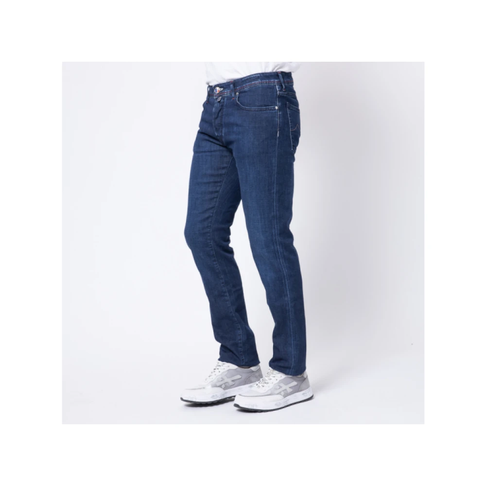 Jacob Cohën Navy Blue Olympische Editie Slim Jeans Blue Heren