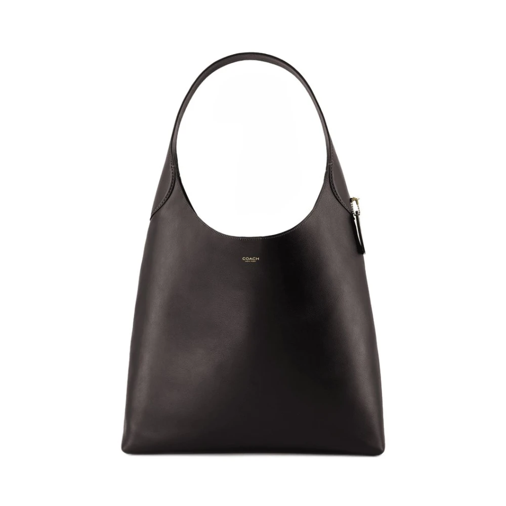 Coach Women's Black Shoulder Bags, One Size, Grained Calf Leather Shoulder Bag In