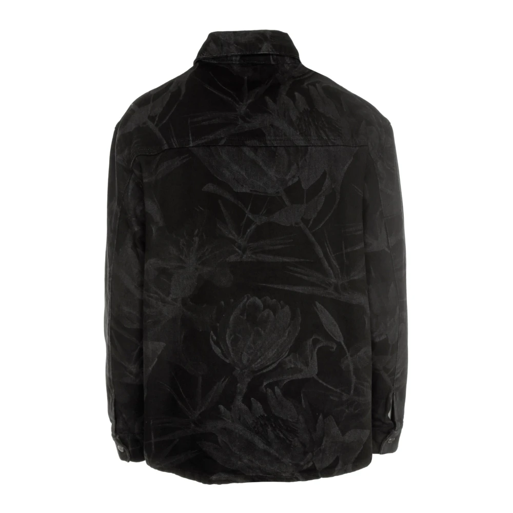 Daily Paper Bloemen Denim Laser Shirt Black Heren