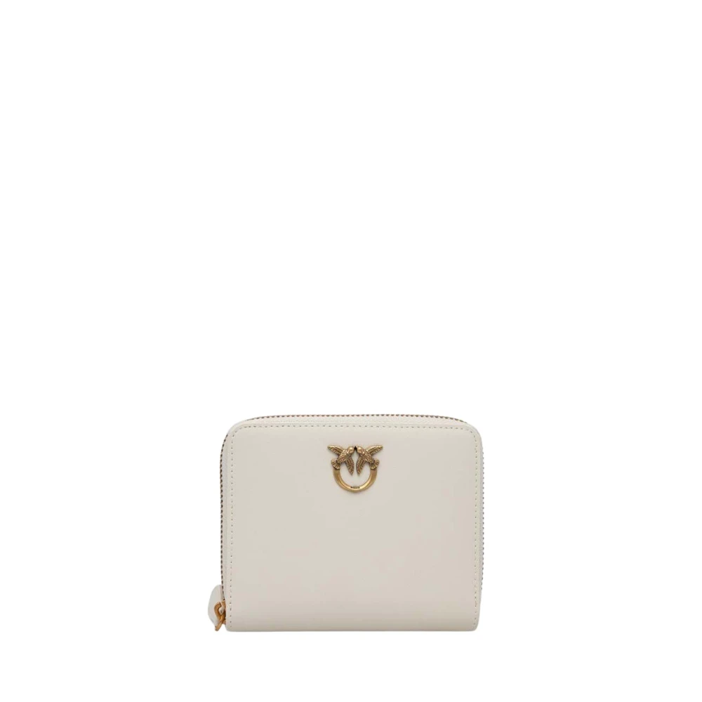 Pinko Donna Bianco - Portafoglio Quadrato Zip-Around In Pelle - Immagine 3