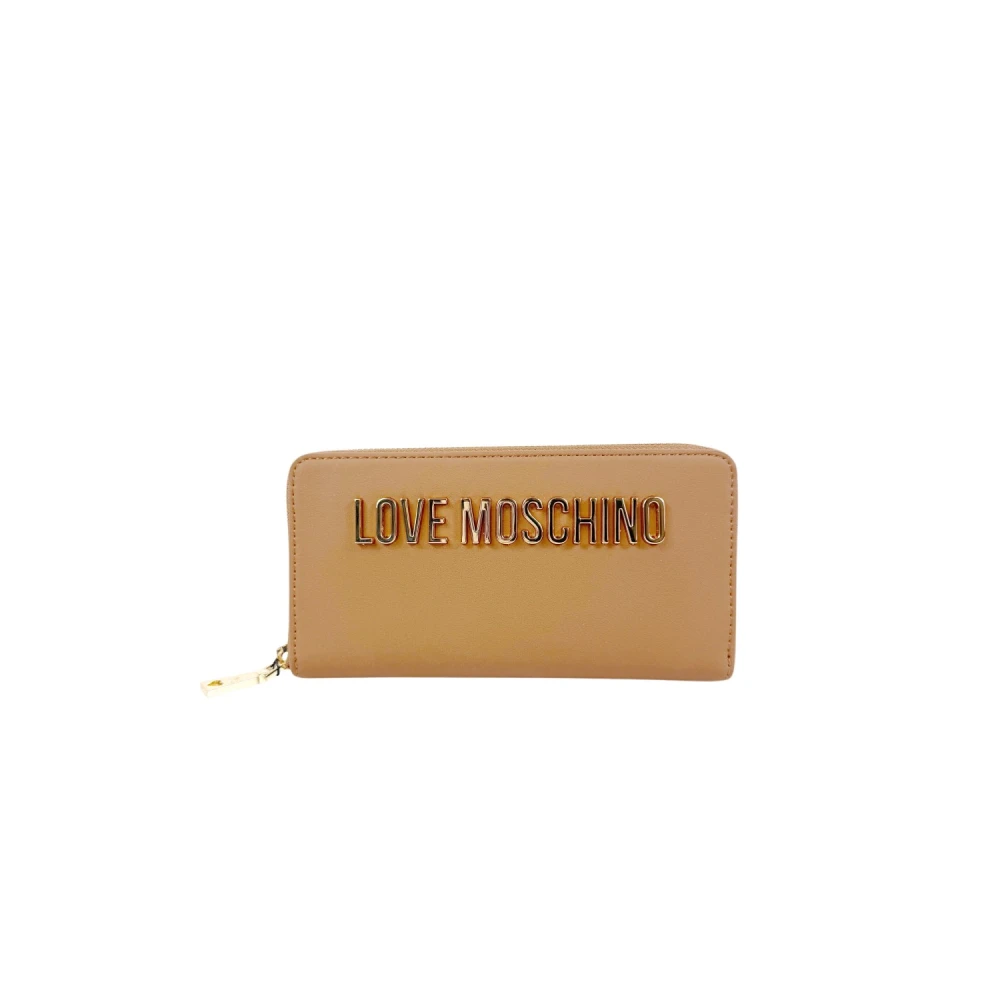 Love Moschino Women's Brown Wallets & Cardholders, One Size, Large Zip Wallet