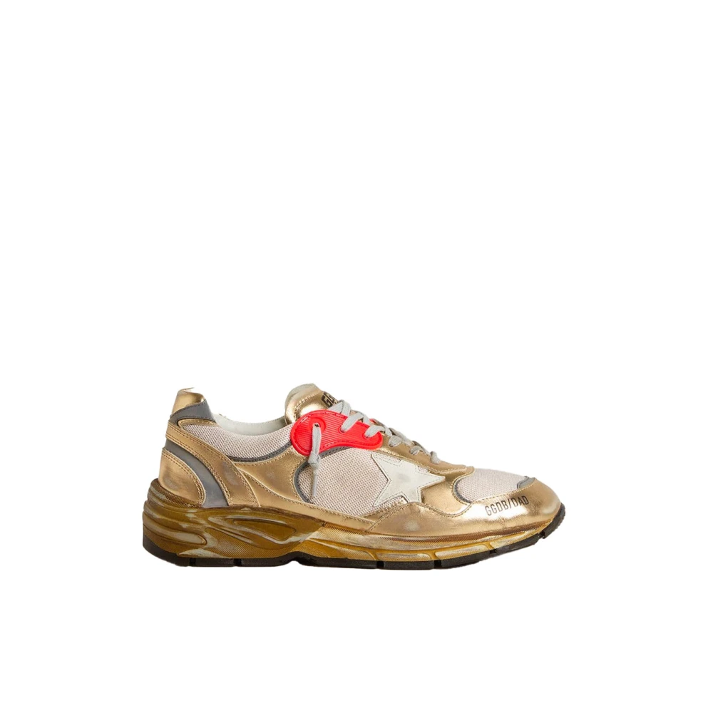 Golden Goose Men's Yellow Sneakers, 8 Uk, Star Patch Lace-Up Trainers