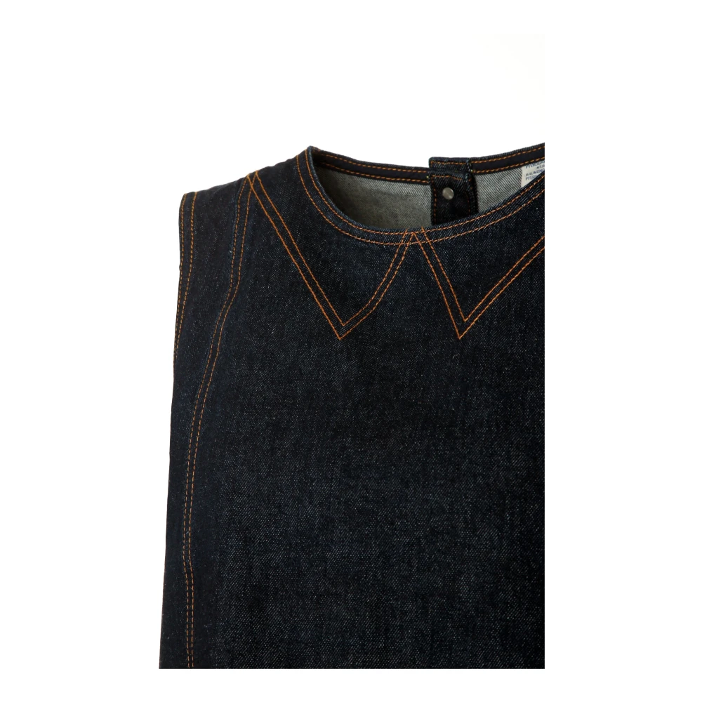 BAUM UND PFERDGARTEN Button-Down overshirt met geborsteld katoenen keper Blue Dames
