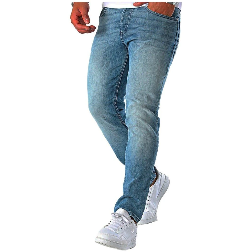 Diesel Slim-fit Katoen Blauw Gewassen Jeans Blue Heren
