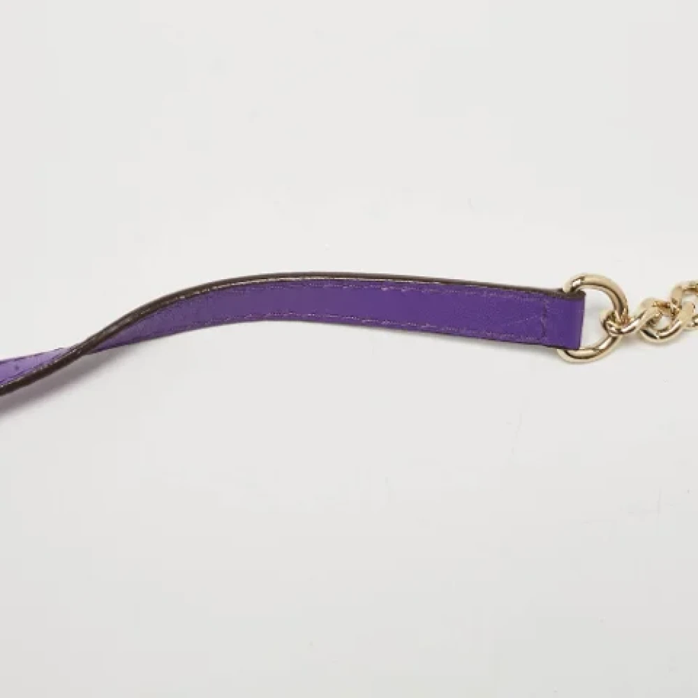 Carolina Herrera Pre-owned Leather shoulder-bags Purple Dames