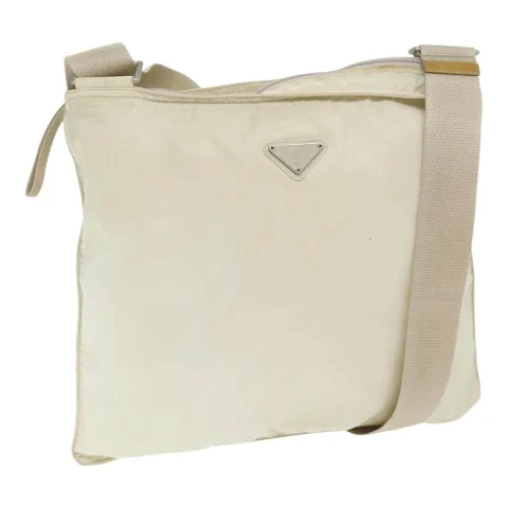 Prada Vintage Pre-owned Fabric prada-bags Beige Dames