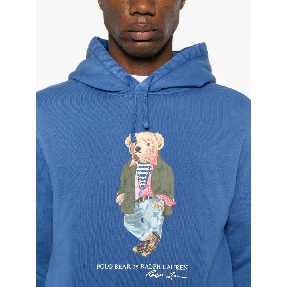 Polo Ralph Lauren Geborduurde 'Polo Bear' Sweatshirt Blue Heren