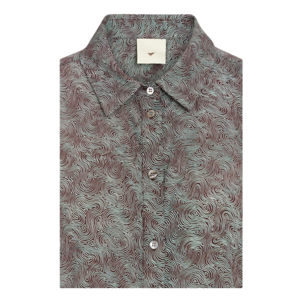 Heartmade Klassieke Zijden Overhemd met Moderne Touch Brown Dames