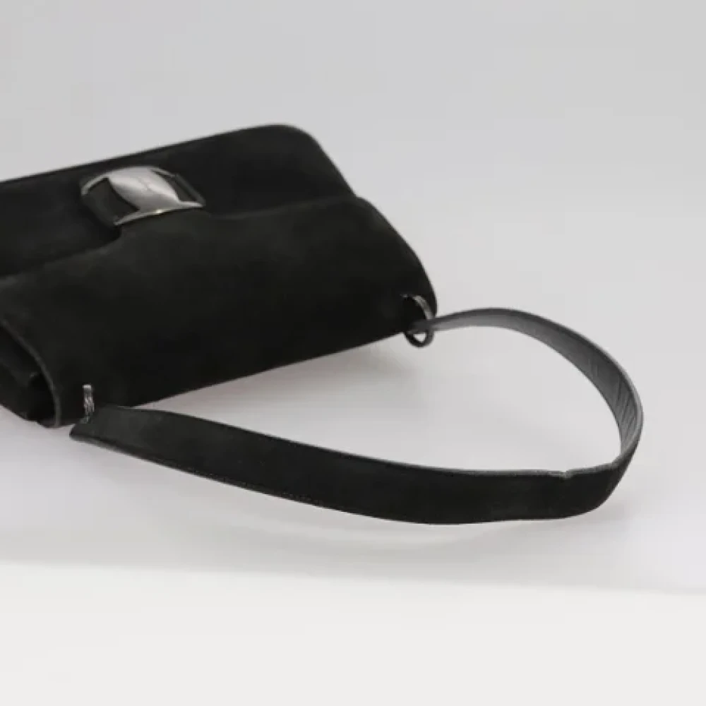 Salvatore Ferragamo Pre-owned Suede shoulder-bags Black Dames