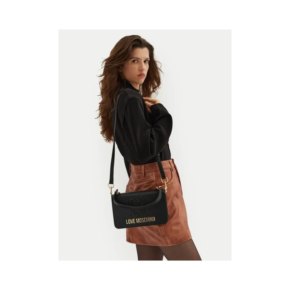 Love Moschino Stijlvolle Schoudertas Groot Black Dames