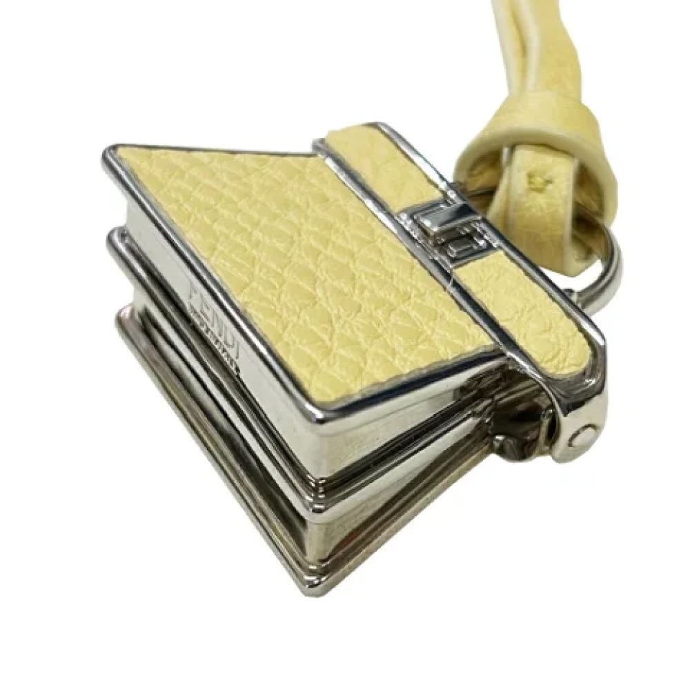 Fendi Vintage Pre-owned Leather key-holders Yellow Dames