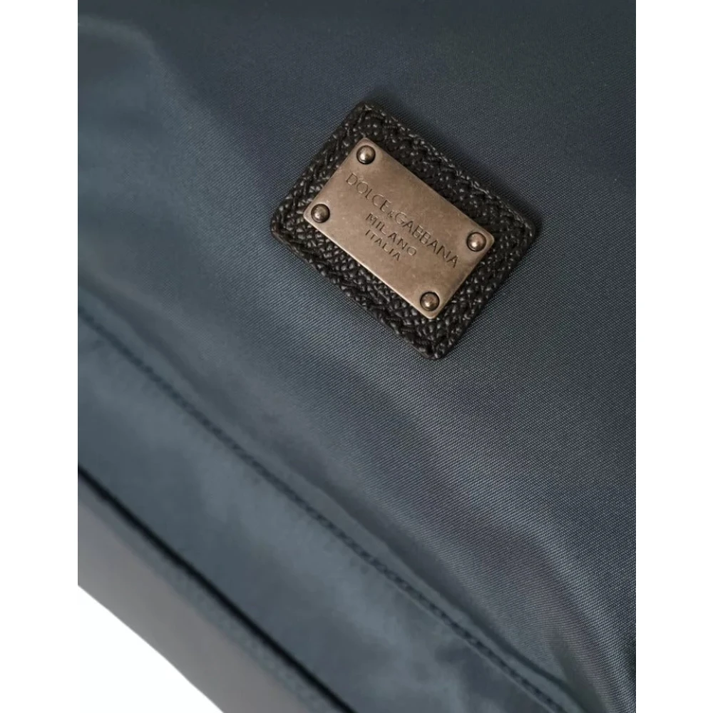 Dolce & Gabbana Blauwe Nylon DGFamily Patch Rugzak Blue Unisex