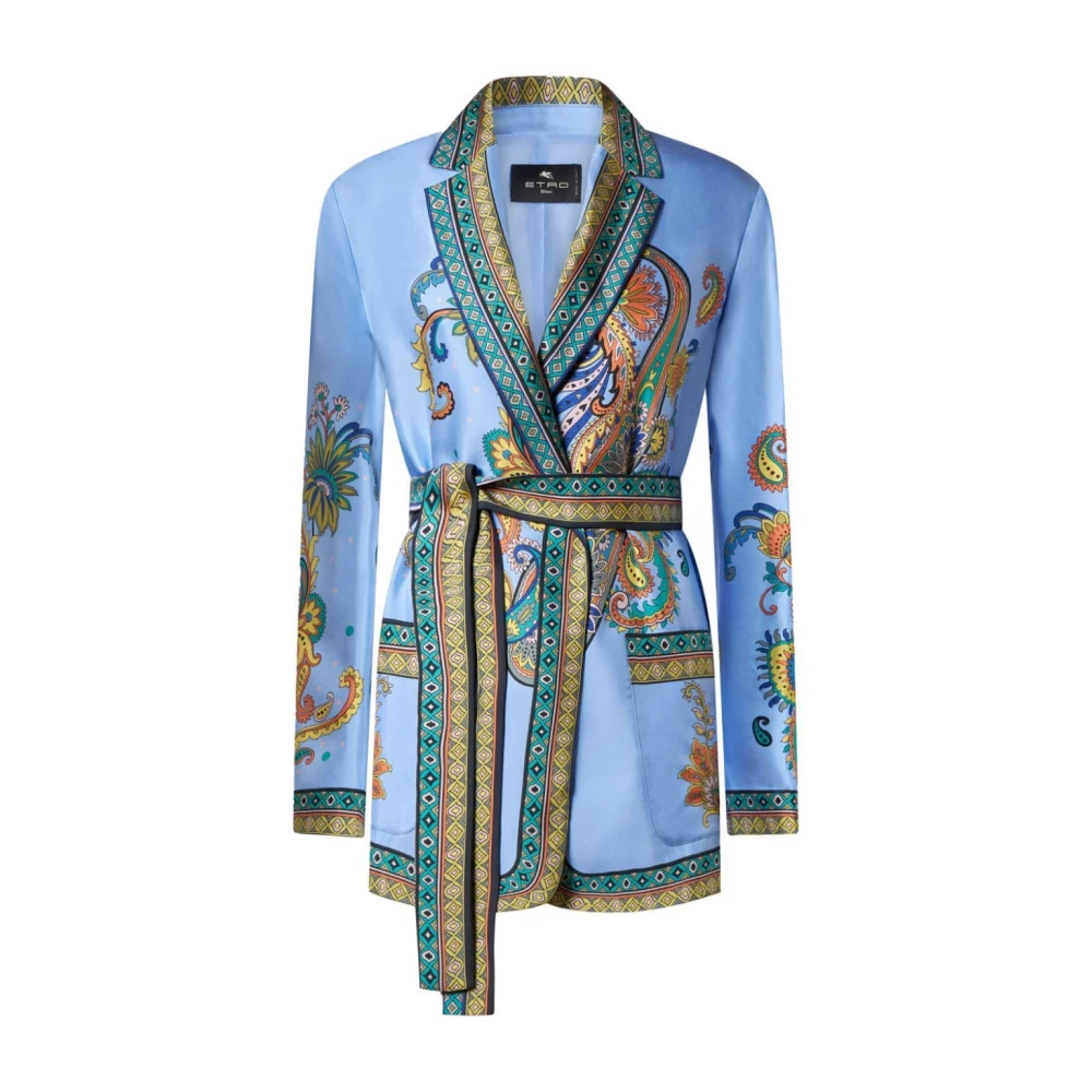 ETRO Blauwe Stijlvolle Jassen Multicolor Dames